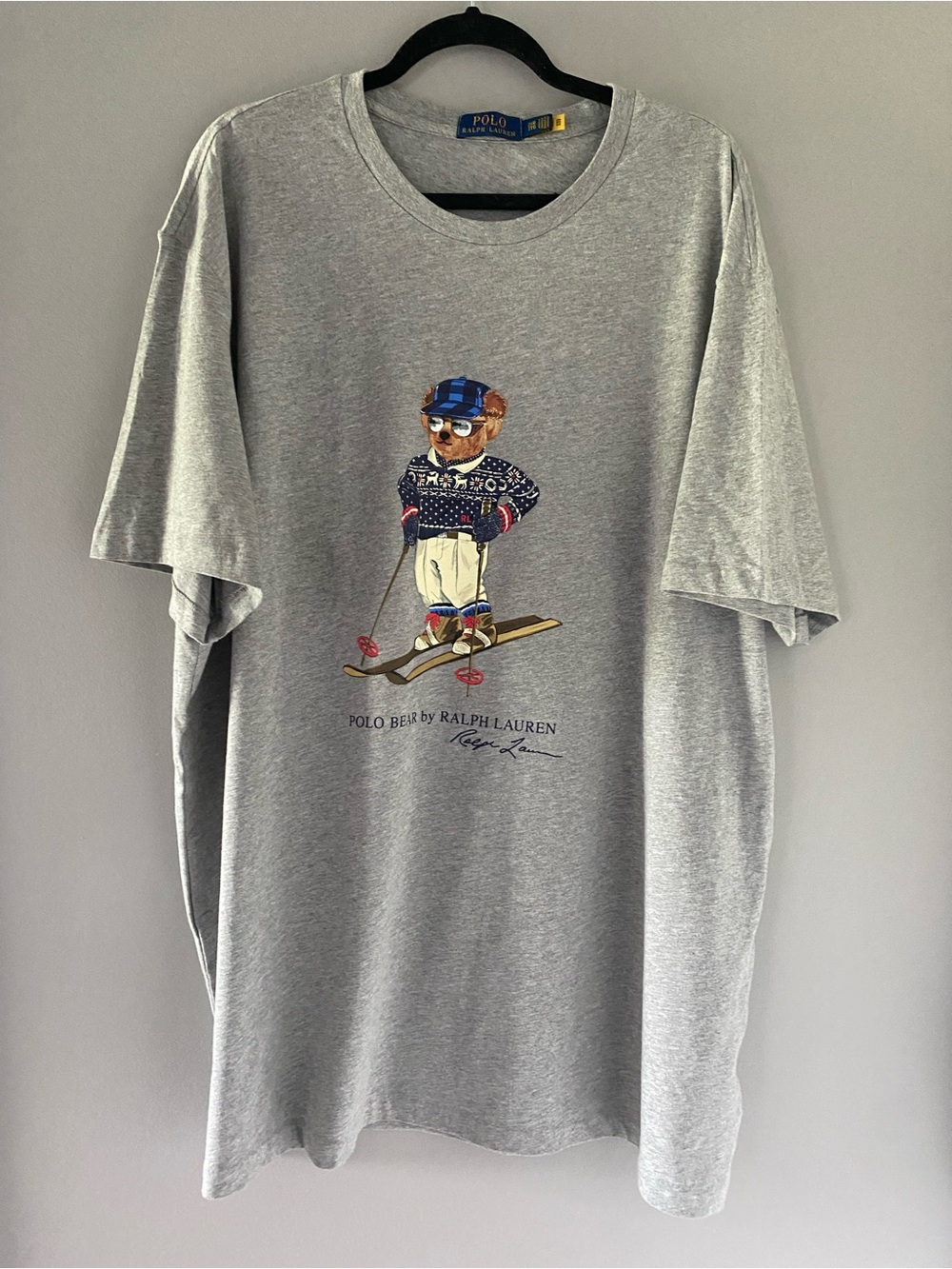 Polo by Ralph Lauren Gray Ski Bear Graphic Tee